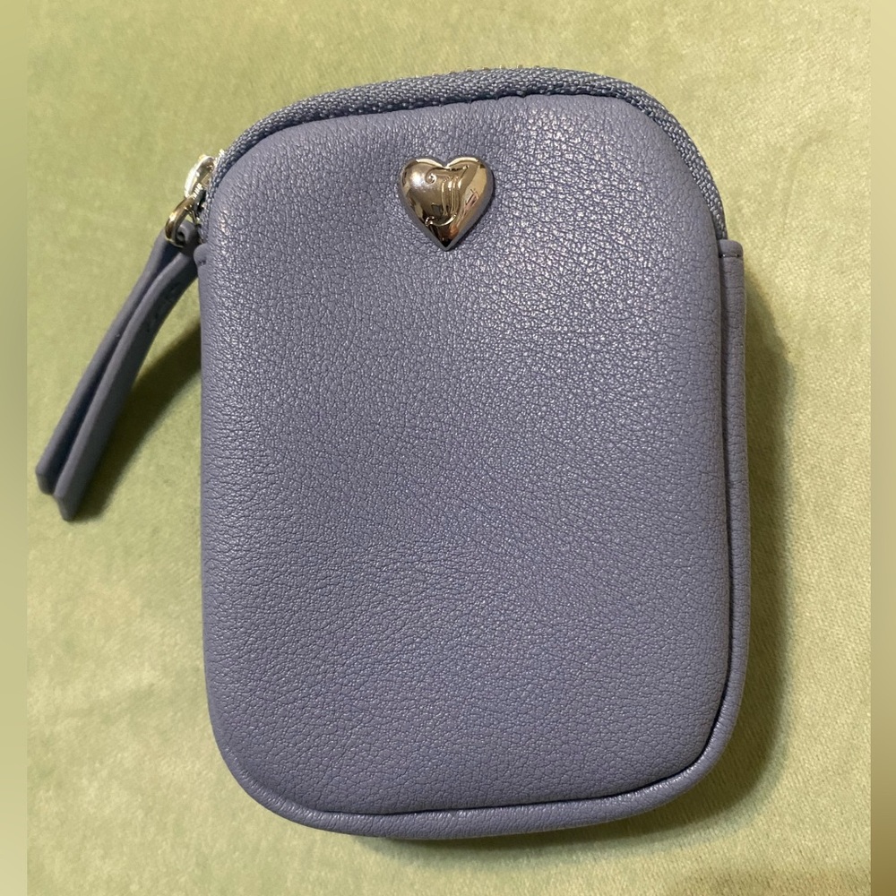 Juicy Couture All About That Bling mini coin purse with key ring.